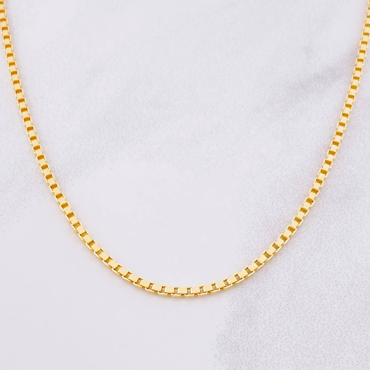 Cadena Veneciana 8g / 50cm / 2.25mm Oro Amarillo 18K