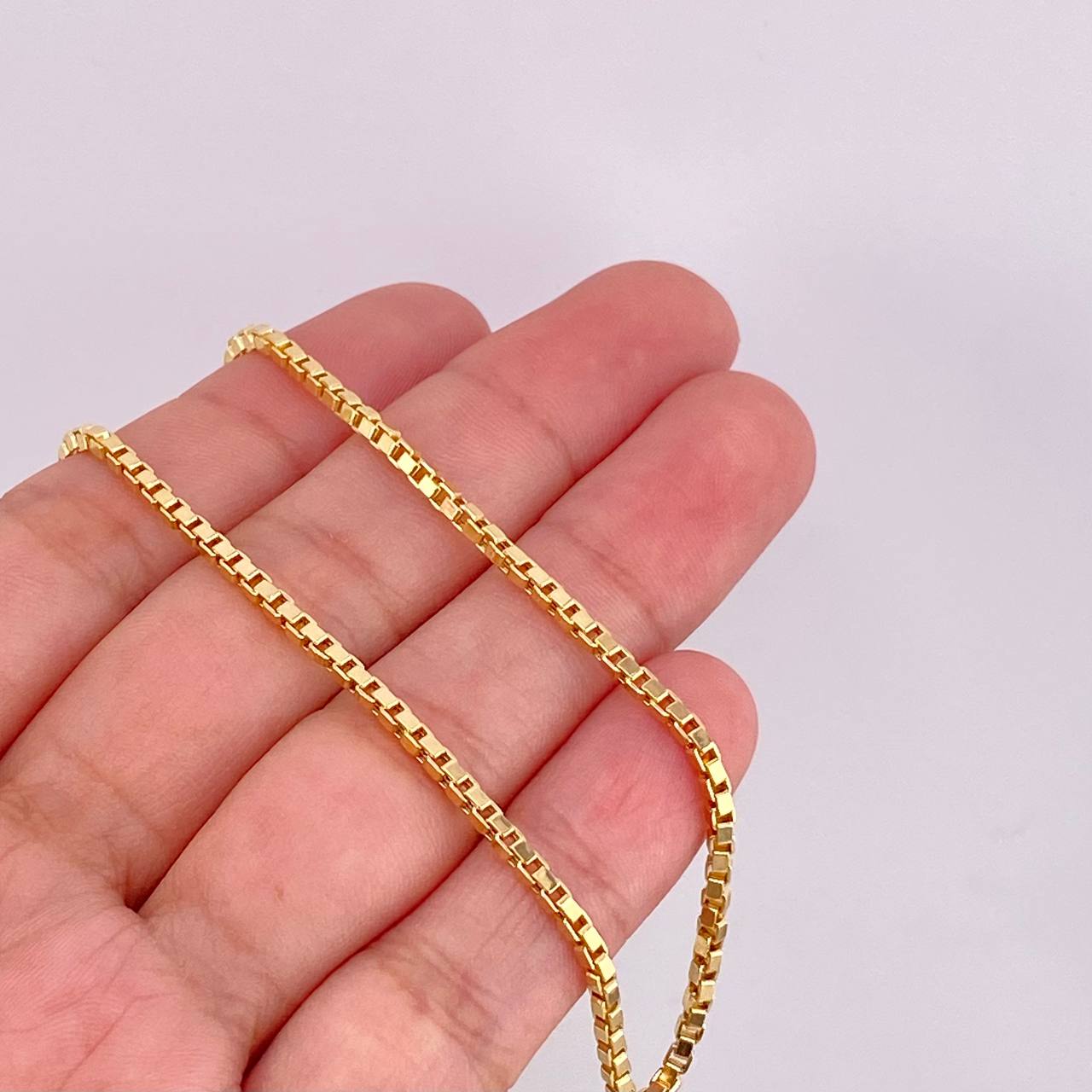 Cadena Veneciana 8g / 50cm / 2.25mm Oro Amarillo 18K
