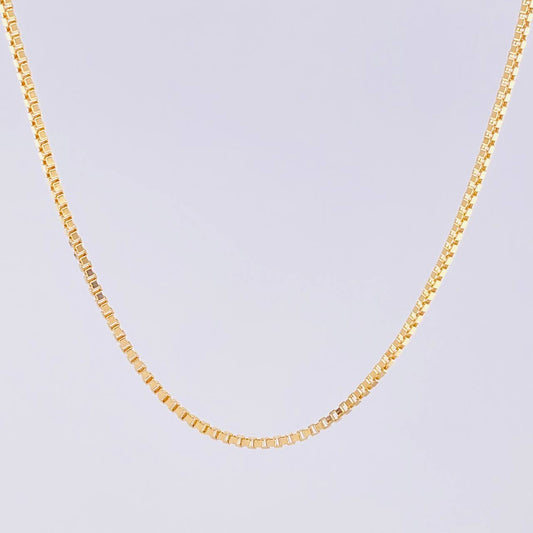 Cadena Veneciana 3.65g / 60cm / 1.4mm Oro Amarillo 18K