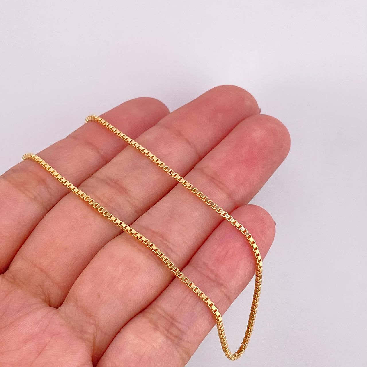 Cadena Veneciana 3.25g / 50cm / 1.45mm Oro Amarillo 18K