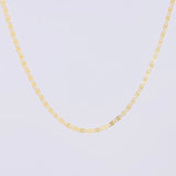 Cadena Plana 2g / 45cm / 1.58mm Oro Amarillo 18K