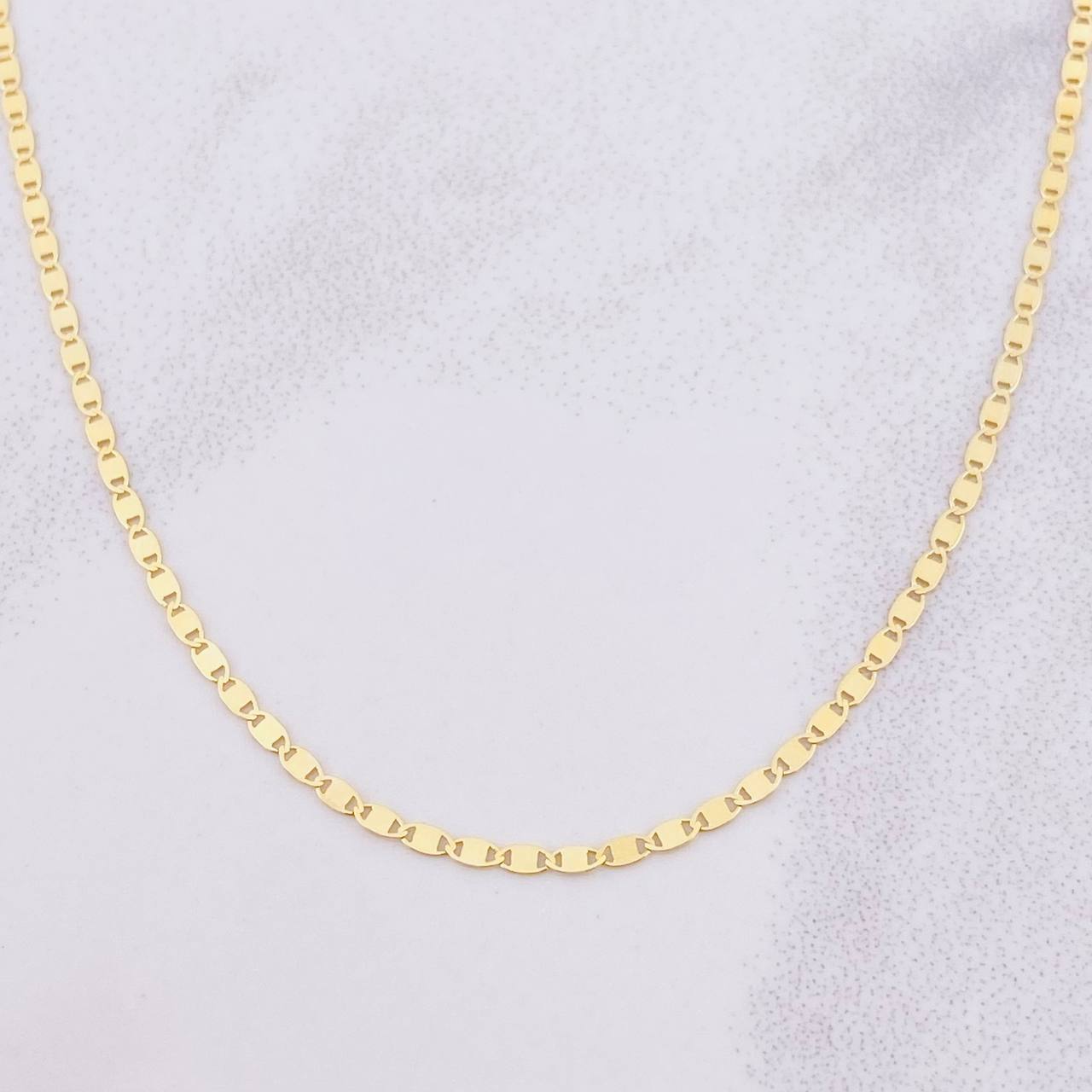 Cadena Plana 2g / 45cm / 1.58mm Oro Amarillo 18K
