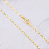 Cadena Plana 2g / 45cm / 1.58mm Oro Amarillo 18K