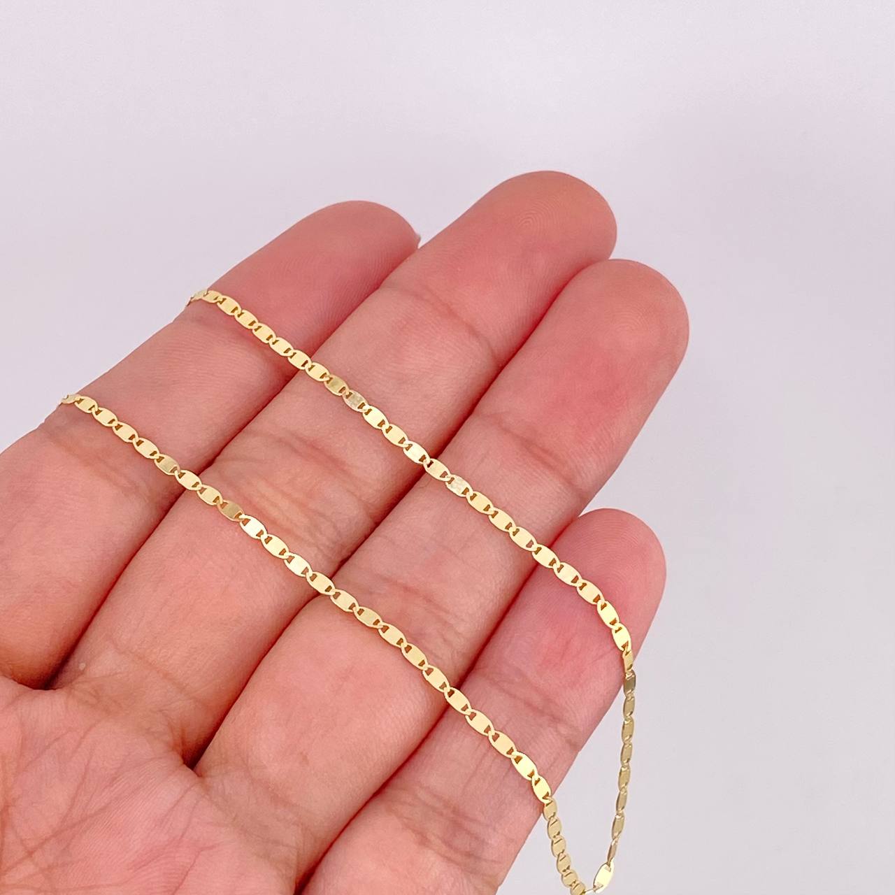 Cadena Plana 1.95g / 45cm / 1.58mm Oro Amarillo 18K