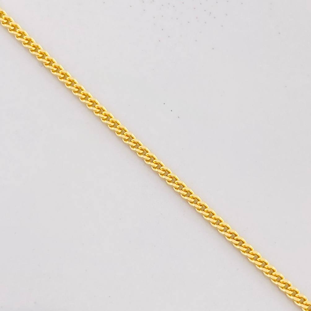 Cadena Mini Cubana 4.8g / 50cm / 1.48mm Oro Amarillo 18K