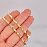 Cadena Lazo 6.2g / 60cm / 2.75mm Oro Amarillo 18K