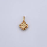 Dije Trebol VCyA 1.45gr / 1.6cm / Diamantado Oro Amarillo Nac.Esp. 18K &