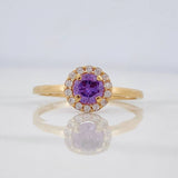 Anillo Halo 1.9 g / T7 1/2 Oro Amarillo 18K