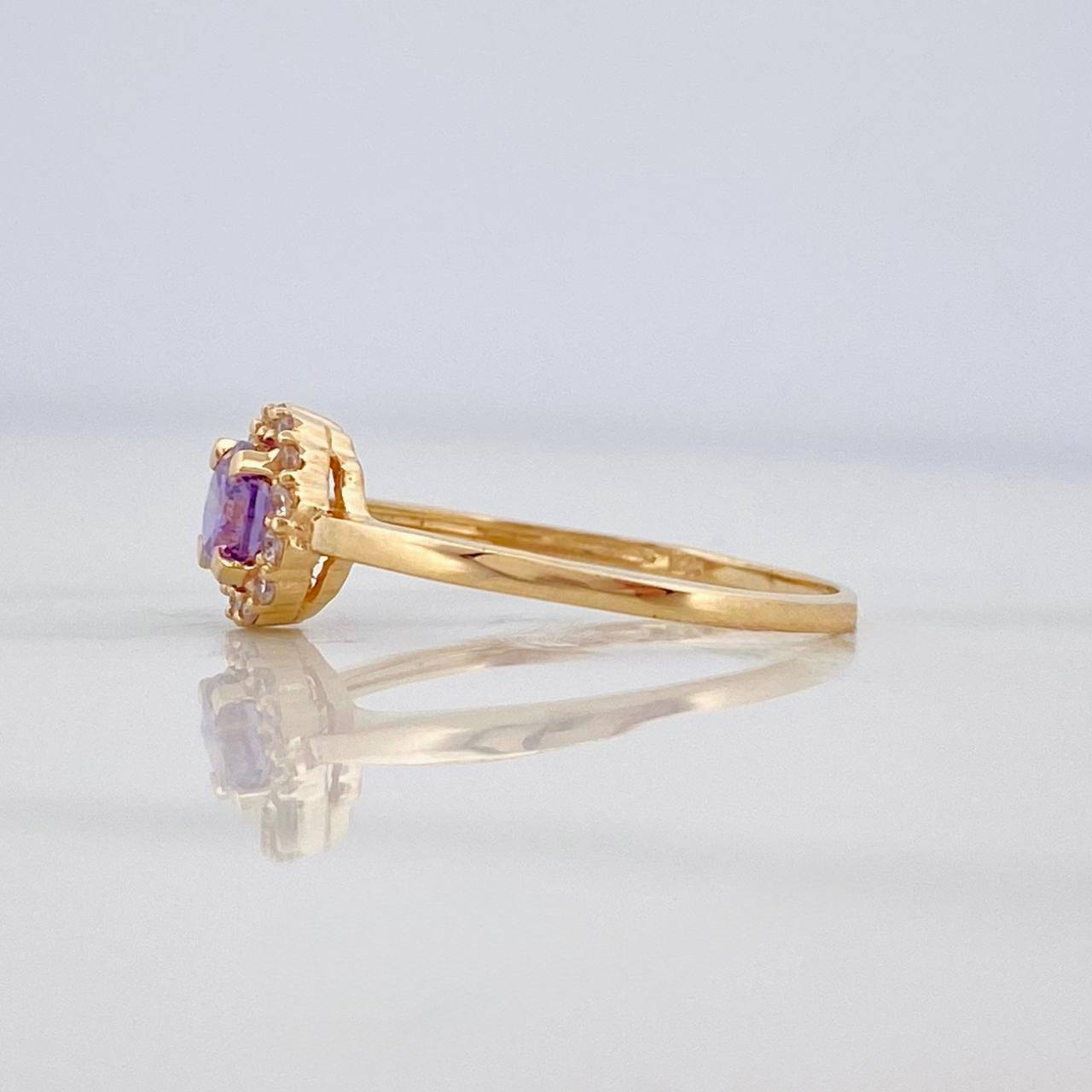 Anillo Halo 1.9 g / T7 1/2 Oro Amarillo 18K