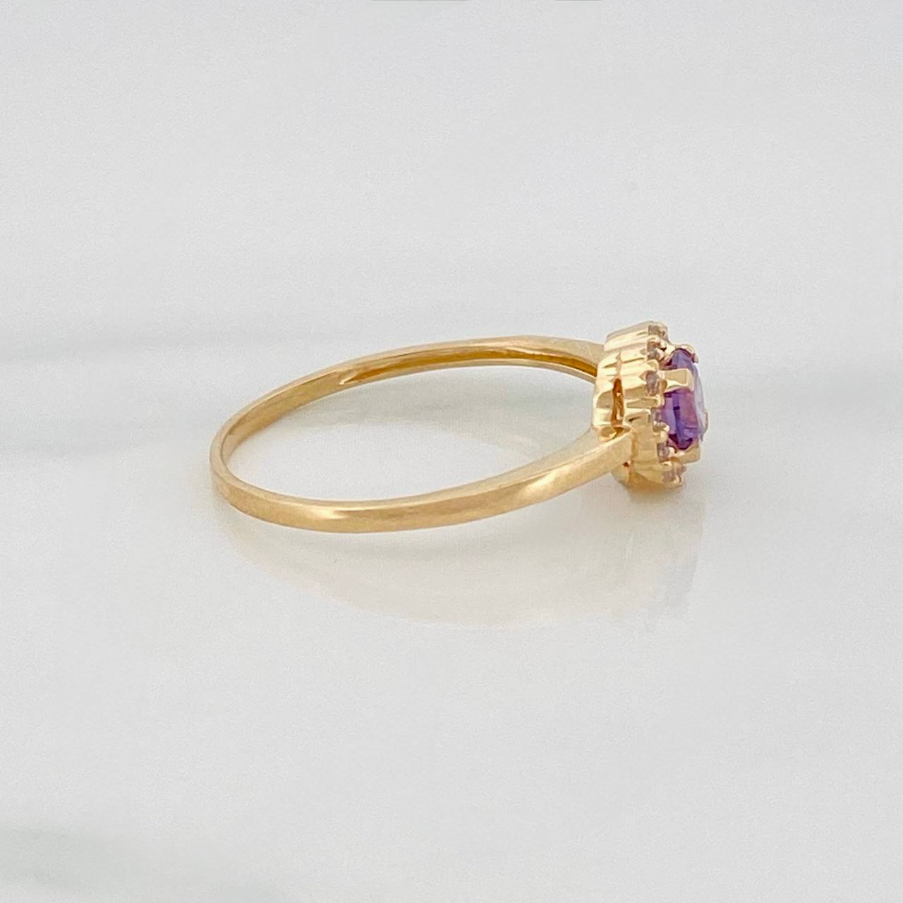 Anillo Halo 1.95 g / T7 Oro Amarillo 18K