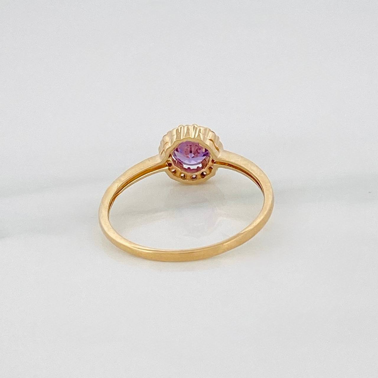 Anillo Halo 1.9 g / T7 1/2 Oro Amarillo 18K