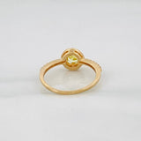 Anillo Halo 2 g / T7 1/4 Oro Amarillo 18K