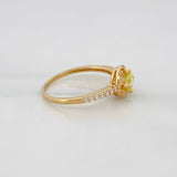 Anillo Halo 2 g / T7 1/4 Oro Amarillo 18K