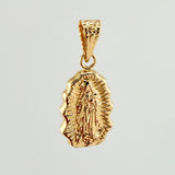 Dije Virgen Guadalupe Silueta Rallado 0.55gr / 1.5cm / Oro Amarillo 18K