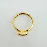 Anillo Trebol Diamantado 1.3gr / T7 1/2 / Oro Amarillo 18K *