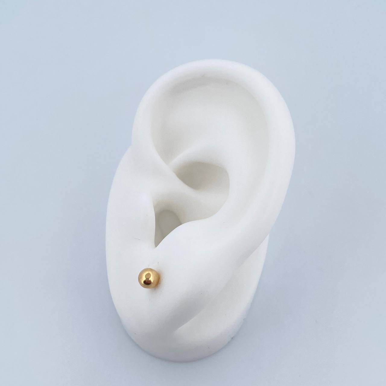 Topos Bola 0.4gr / 4mm Lisa Oro Amarillo 18K $