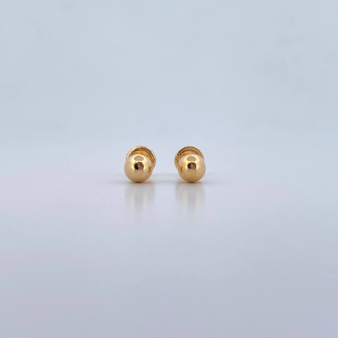 Topos Bola 0.6gr / 5mm Lisa Oro Amarillo 18K &