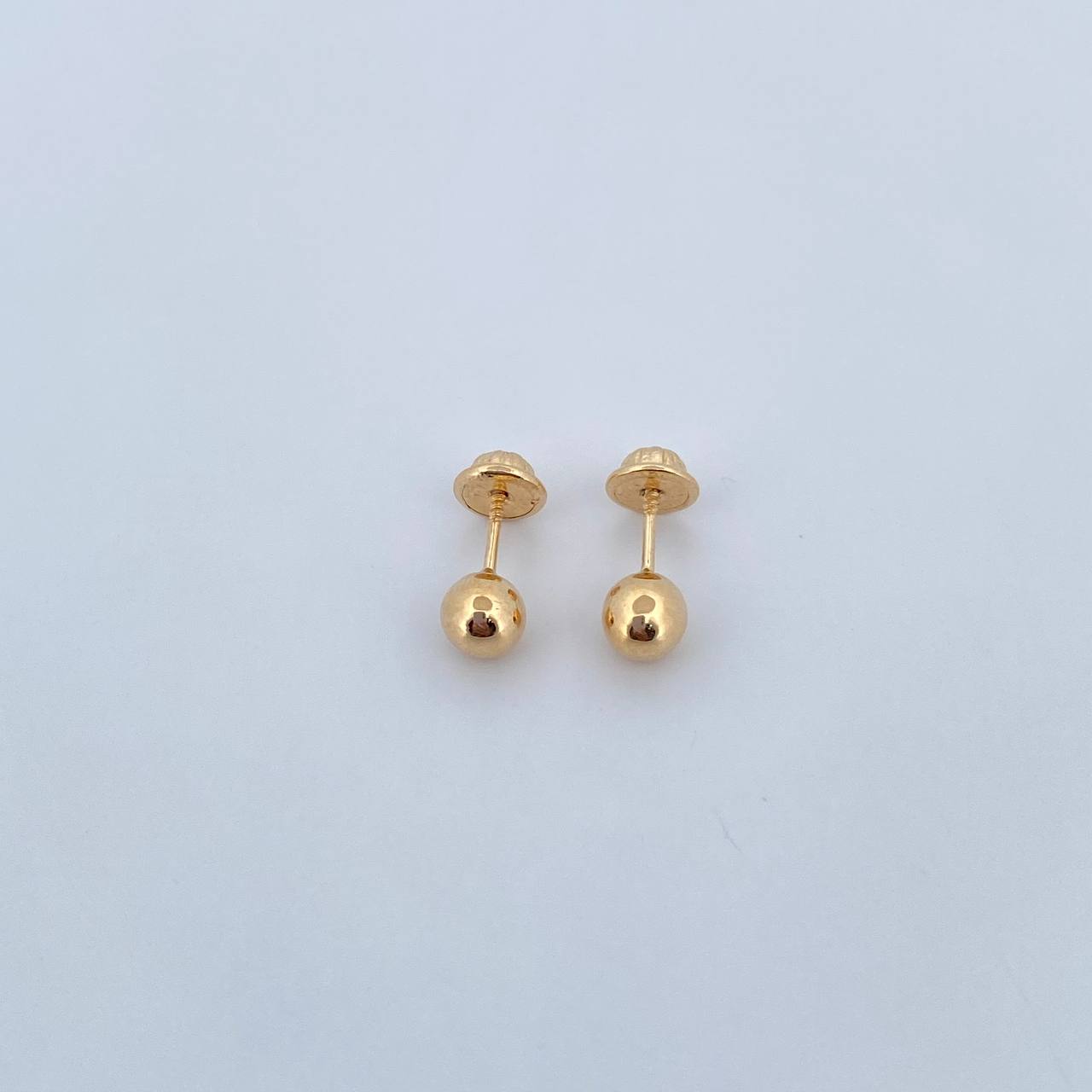 Topos Bola 0.5gr / 5mm Lisa Oro Amarillo 18K $