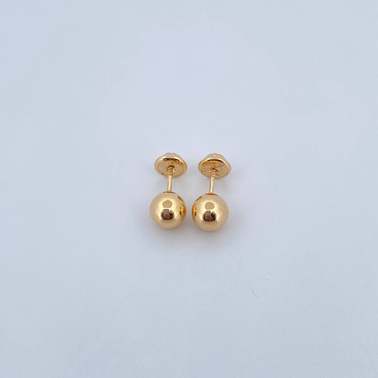 Topos Bola Lisa 0.65gr / 6mm Oro Amarillo &