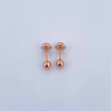 Topos Bola 0.5gr / 4mm Lisa Oro Rosa 18K &