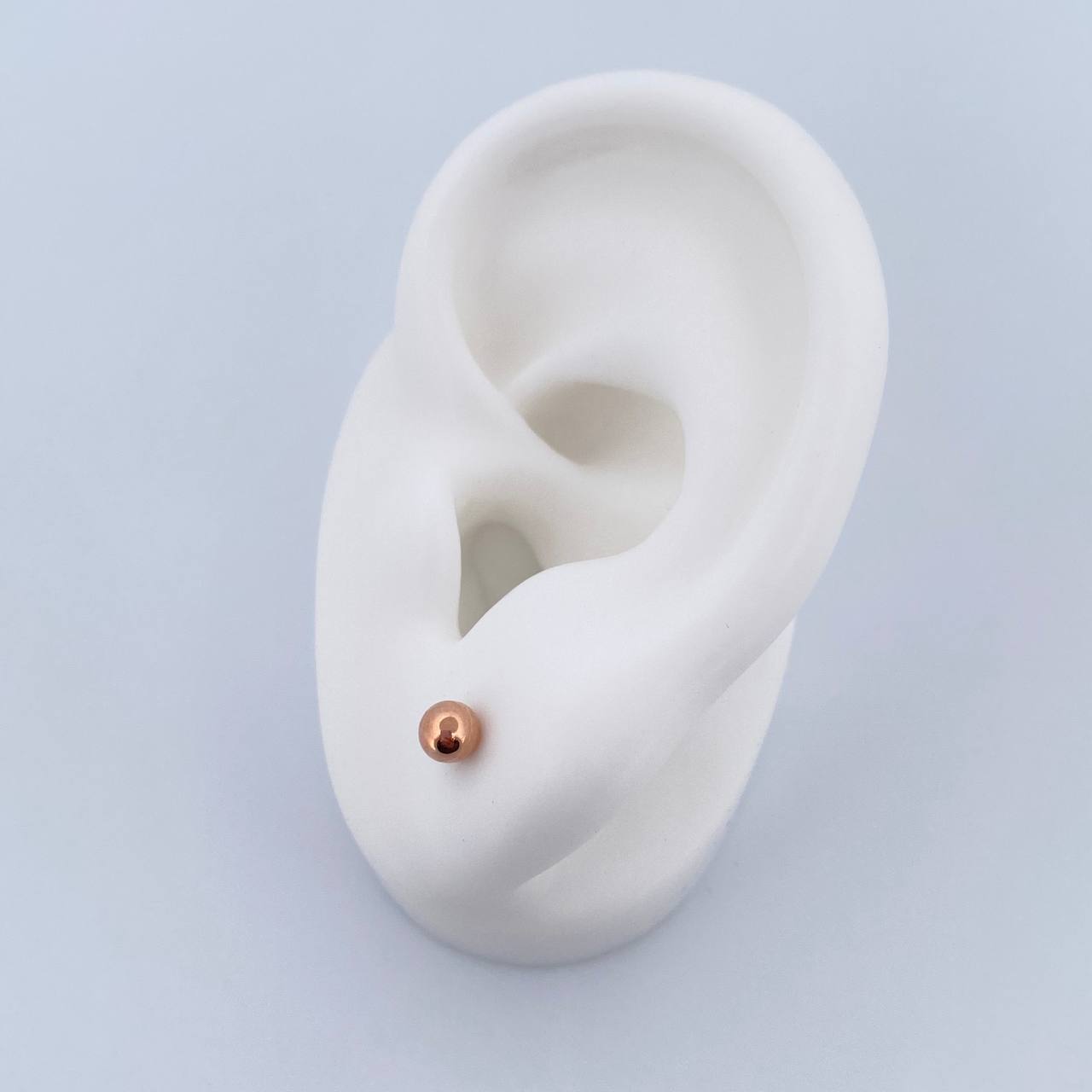 Topos Bola 0.5gr / 4mm Lisa Oro Rosa 18K &