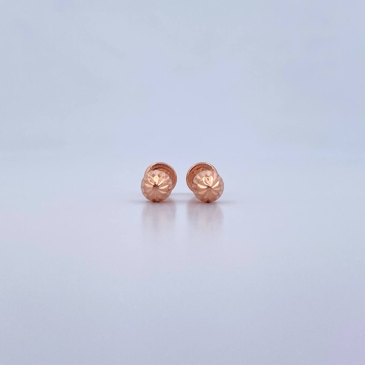 Topos Bola 0.7gr / 5mm Diamantada Oro Rosa 18K &