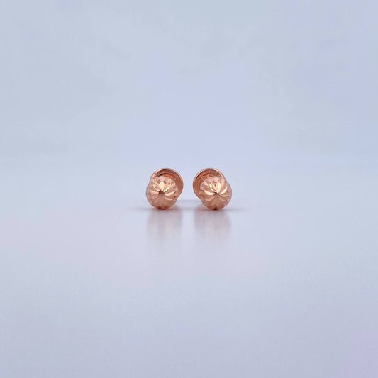 Topos Bola 0.7gr / 5mm Diamantada Oro Rosa 18K &