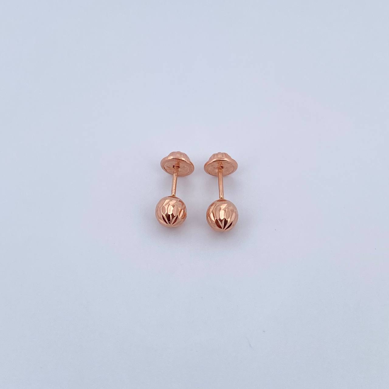 Topos Bola 0.7gr / 5mm Diamantada Oro Rosa 18K &