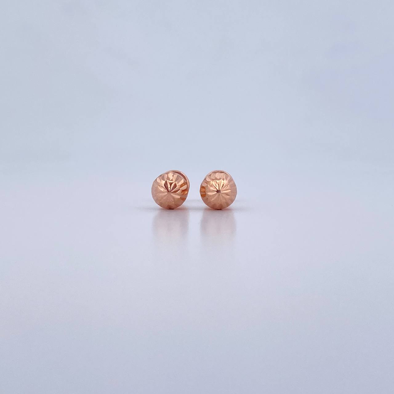 Topos Bola 0.8gr / 6mm Diamantada Oro Rosa 18K &