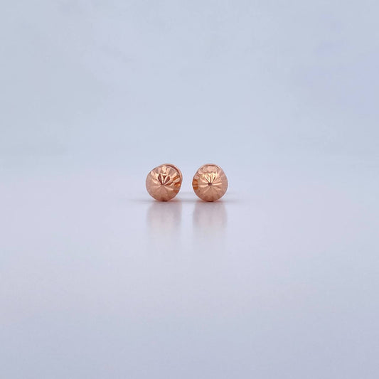 Topos Bola 0.8gr / 6mm Diamantada Oro Rosa 18K &