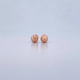 Topos Bola 0.8gr / 6mm Diamantada Oro Rosa 18K &