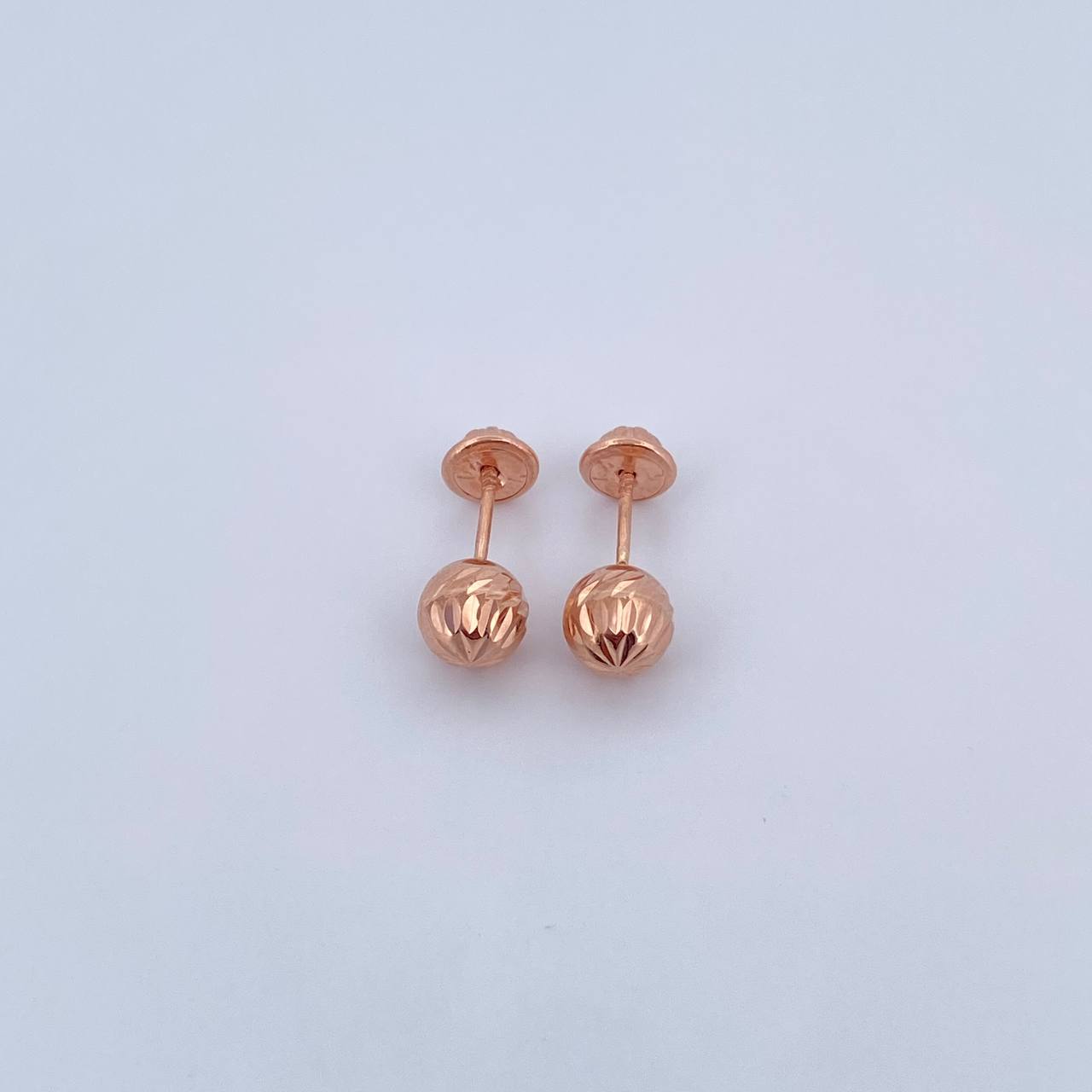 Topos Bola 0.8gr / 6mm Diamantada Oro Rosa 18K &