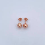 Topos Bola 0.8gr / 6mm Diamantada Oro Rosa 18K &