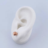 Topos Bola 0.8gr / 6mm Diamantada Oro Rosa 18K &