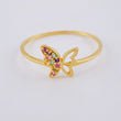 Anillo Silueta Mariposa 1.1 g / T8 1/2 Oro Amarillo 18K