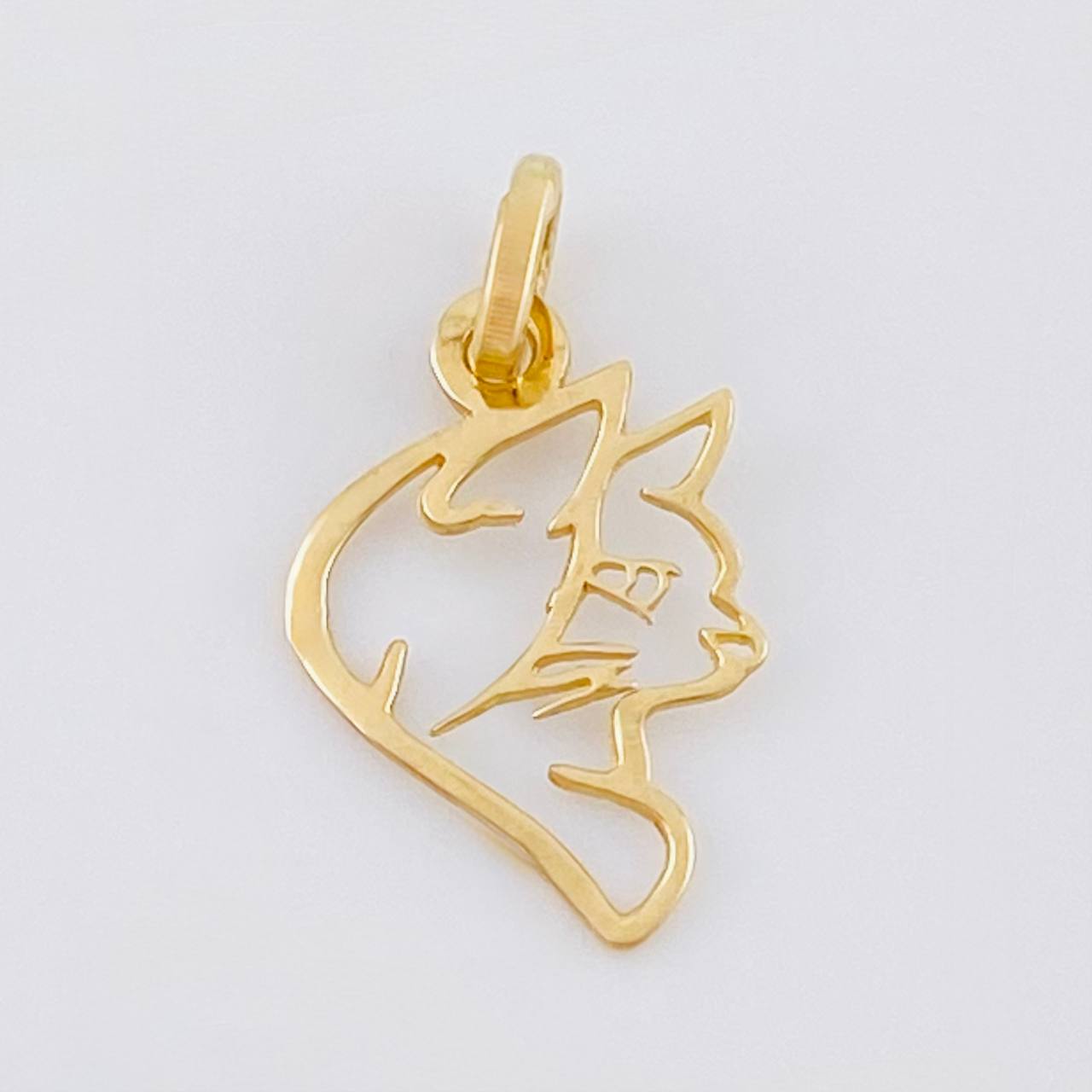 Dije Silueta De Zorro 0.3 g / 1.6 cm Oro Amarillo 18K