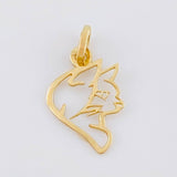 Dije Silueta De Zorro 0.3 g / 1.6 cm Oro Amarillo 18K