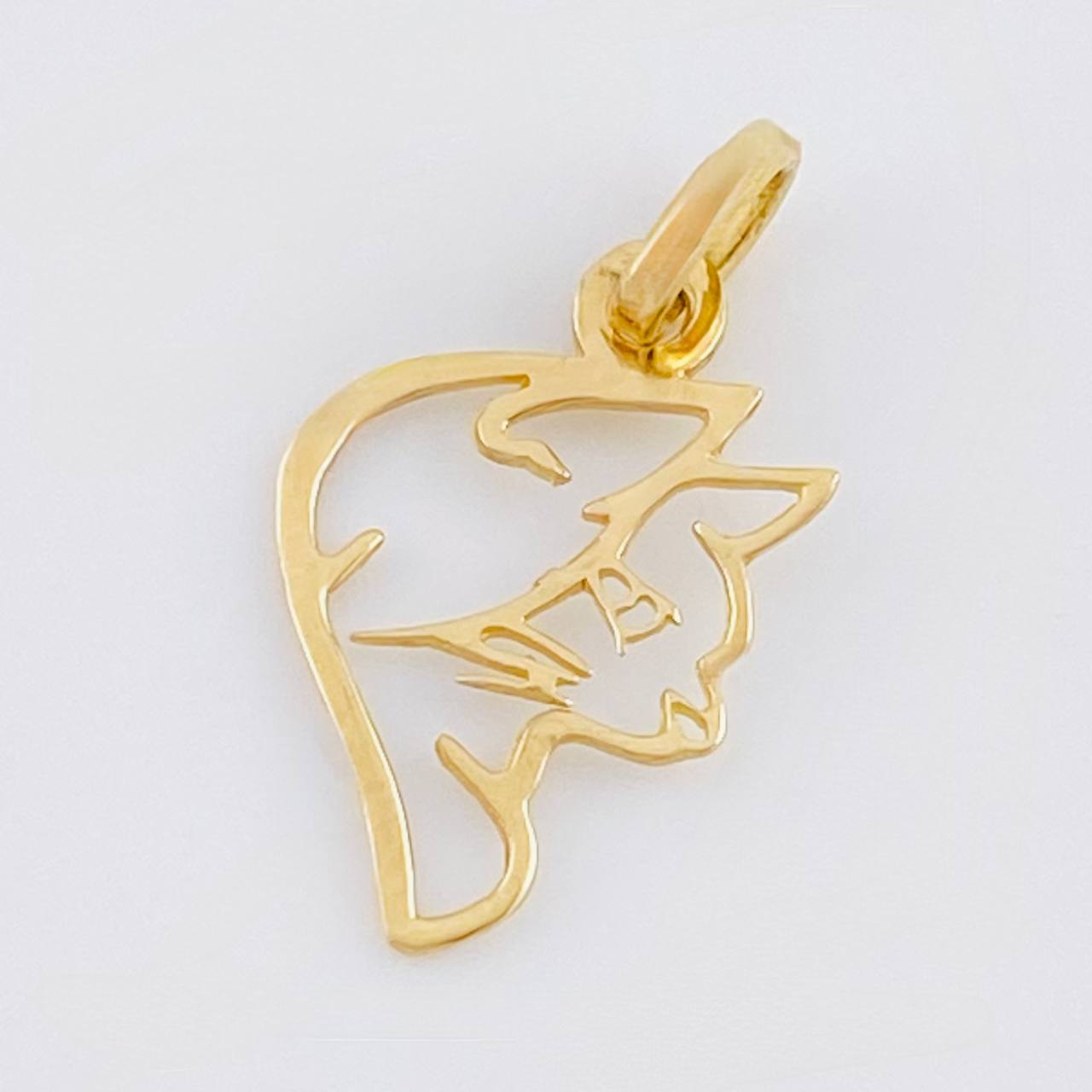 Dije Silueta De Zorro 0.3 g / 1.6 cm Oro Amarillo 18K
