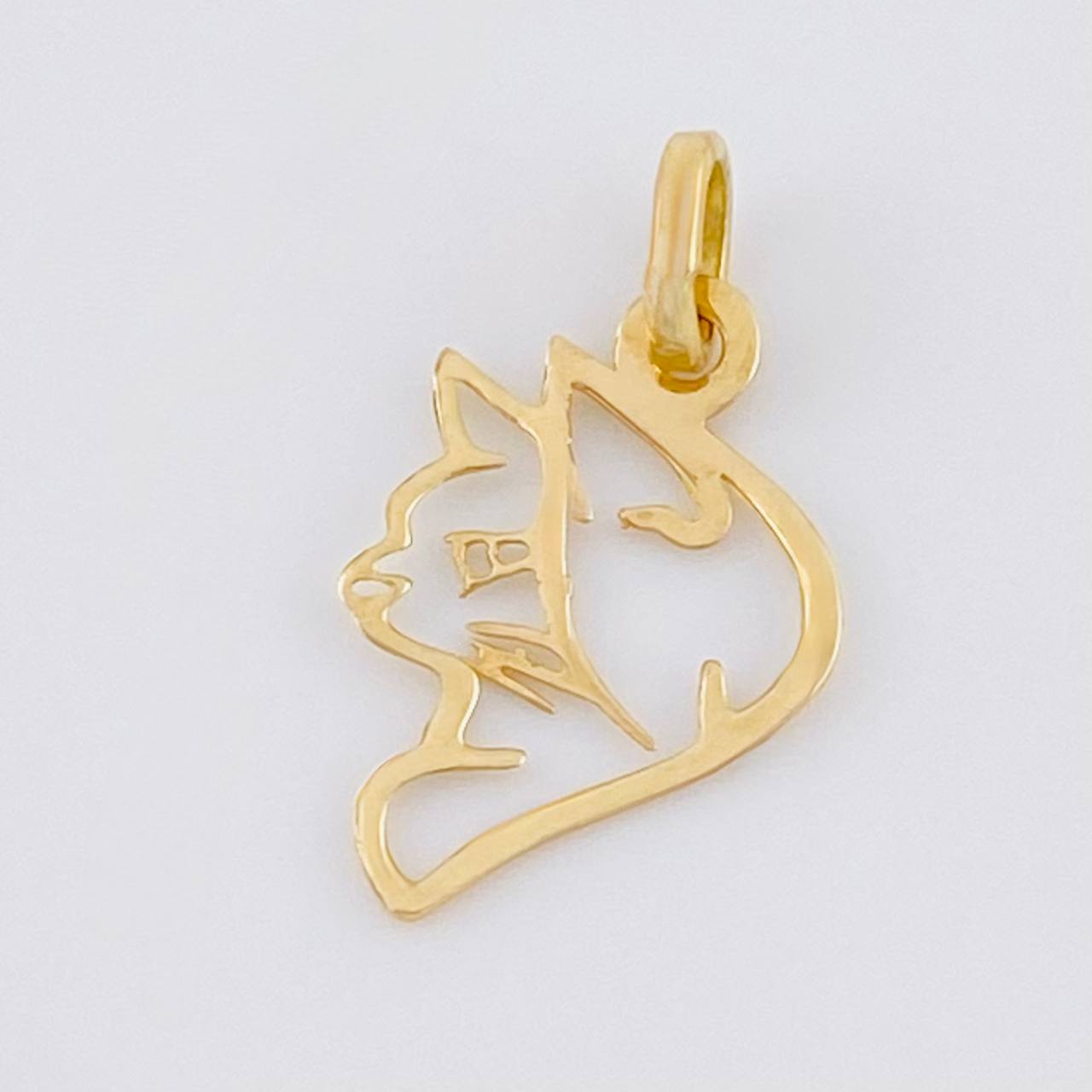 Dije Silueta De Zorro 0.3 g / 1.6 cm Oro Amarillo 18K