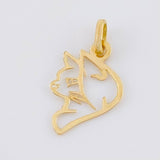 Dije Silueta De Zorro 0.3 g / 1.6 cm Oro Amarillo 18K