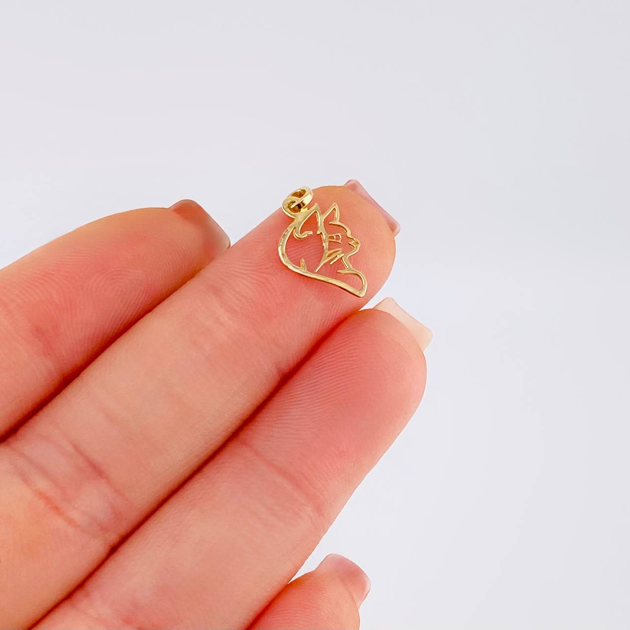 Dije Silueta De Zorro 0.3 g / 1.6 cm Oro Amarillo 18K