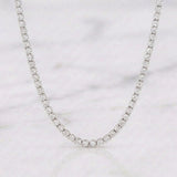 Cadena Tenis Diamantes 4,24 Qts 4.75 g / 38 cm / 1.9 mm Oro Blanco 18K