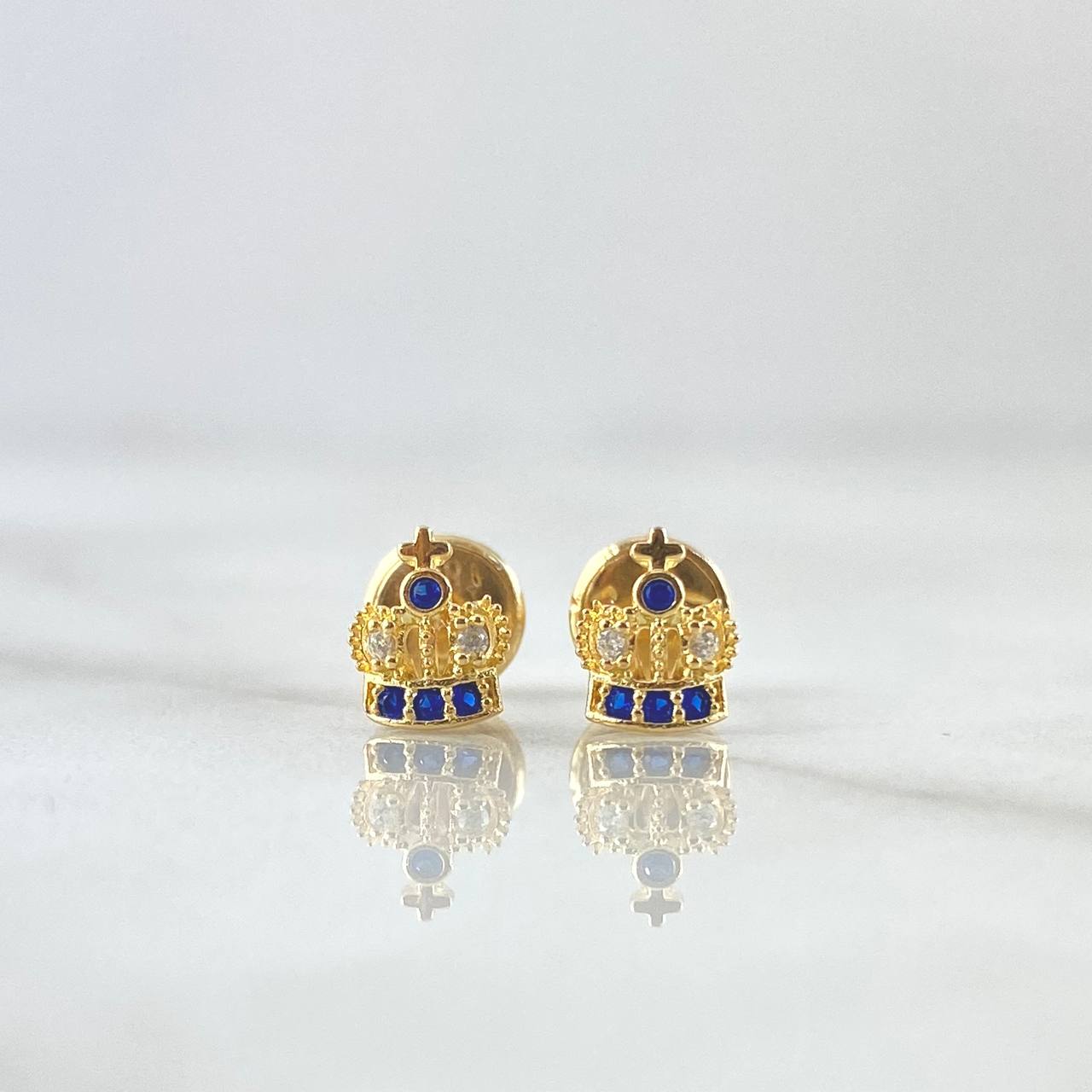 Topos Corona Cruz 0.8gr / Circones Blancos Azul Rey Oro Amarillo 18K