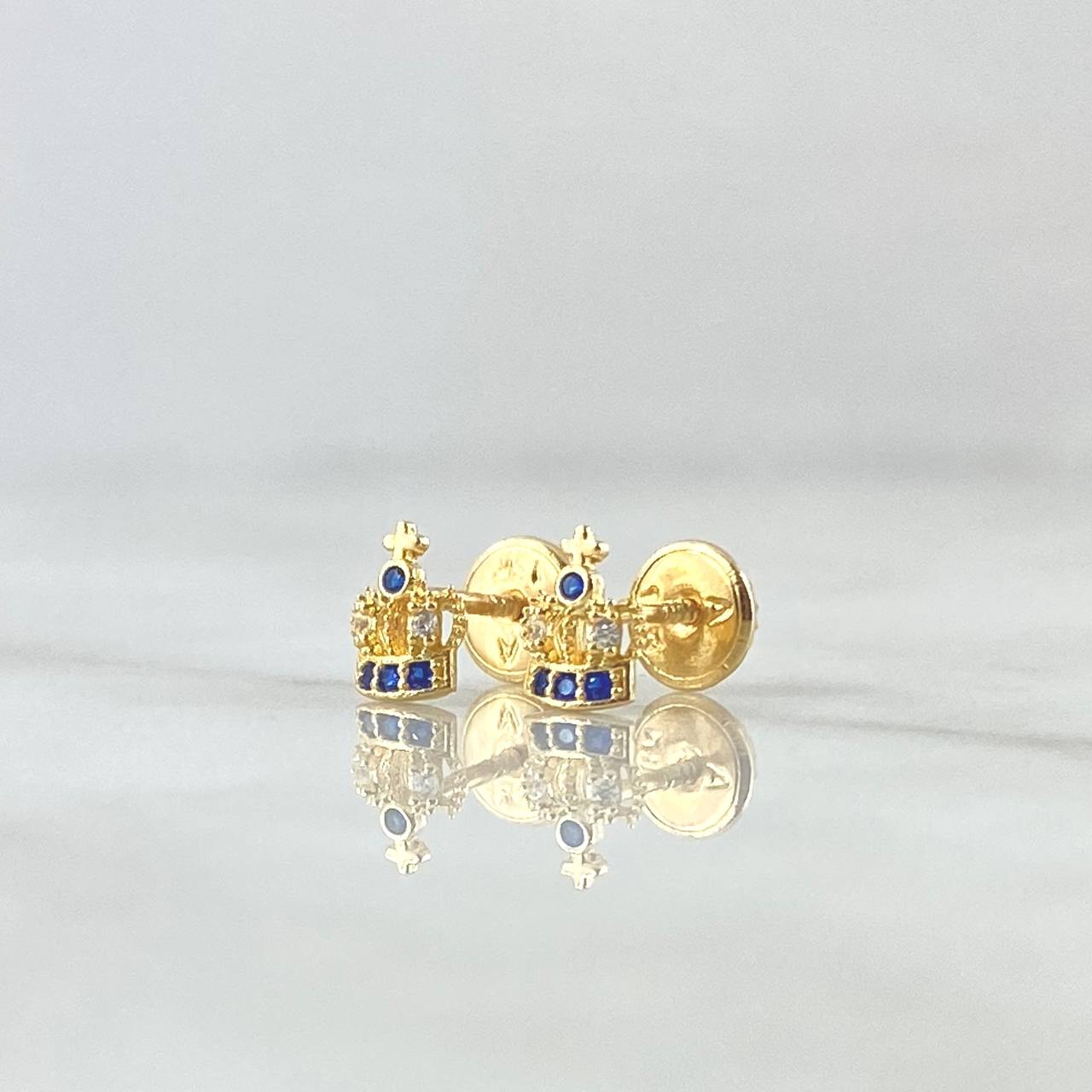 Topos Corona Cruz 0.8gr / Circones Blancos Azul Rey Oro Amarillo 18K