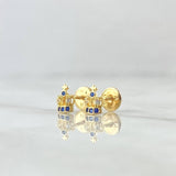 Topos Corona Cruz 0.8gr / Circones Blancos Azul Rey Oro Amarillo 18K
