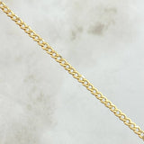 Tobillera Cubana 3.45gr / 24.5cm / 3mm Oro Amarillo +1 18K