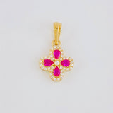 Dije Flor Trebol Tupido 1.15g / 1.8cm Oro Amarillo 18K