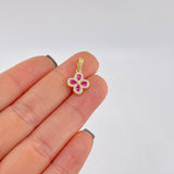 Dije Flor Trebol Tupido 1.15g / 1.8cm Oro Amarillo 18K