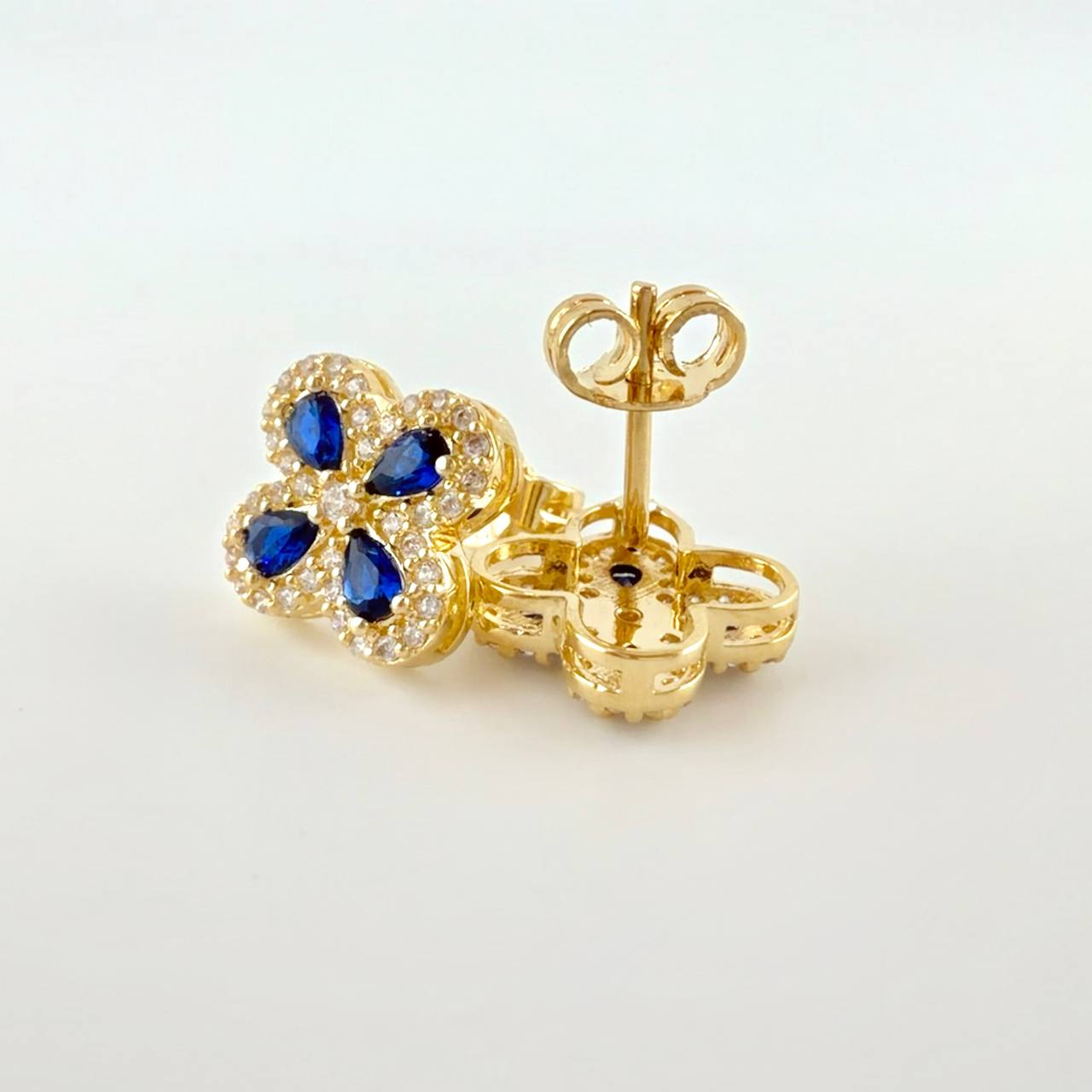 Topos Flor Trebol Tupido 2.25g / 9.15mm Oro Amarillo 18K