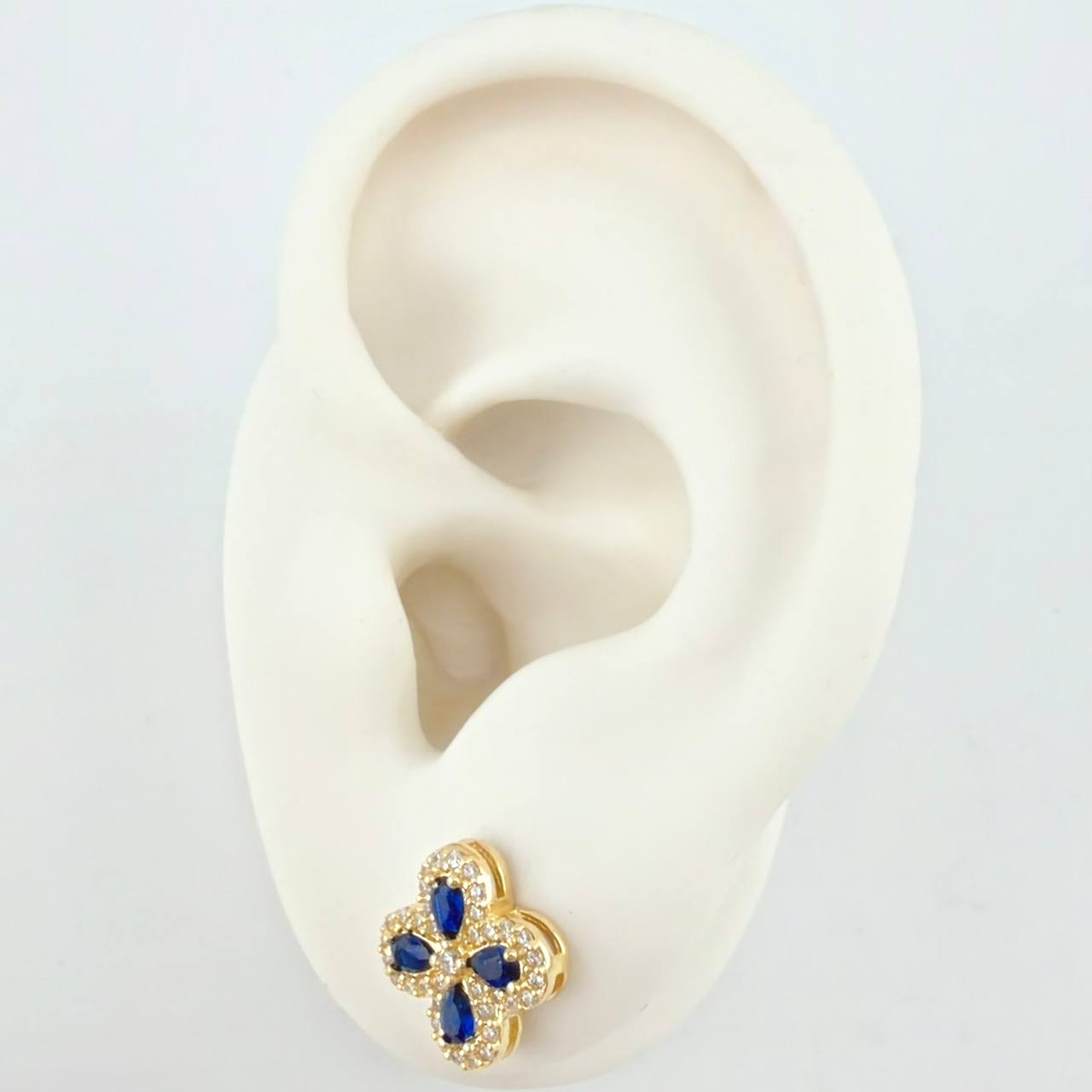 Topos Flor Trebol Tupido 2.25g / 9.15mm Oro Amarillo 18K